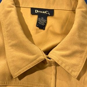 Denim & Co Vest Goldenrod sz 3X Yellow